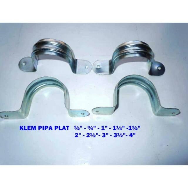 Klem Pipa Plat 1/2&quot; / Pipe clamp/Klem Pipa Plat / Clamp Pipa Pipe Paralon Besi / Klem Omega Galvanis/KLEM PIPA PARALON BERKUALITAS