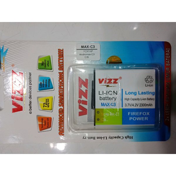 Battery Baterai Vizz Andromax C3 Original Double Power