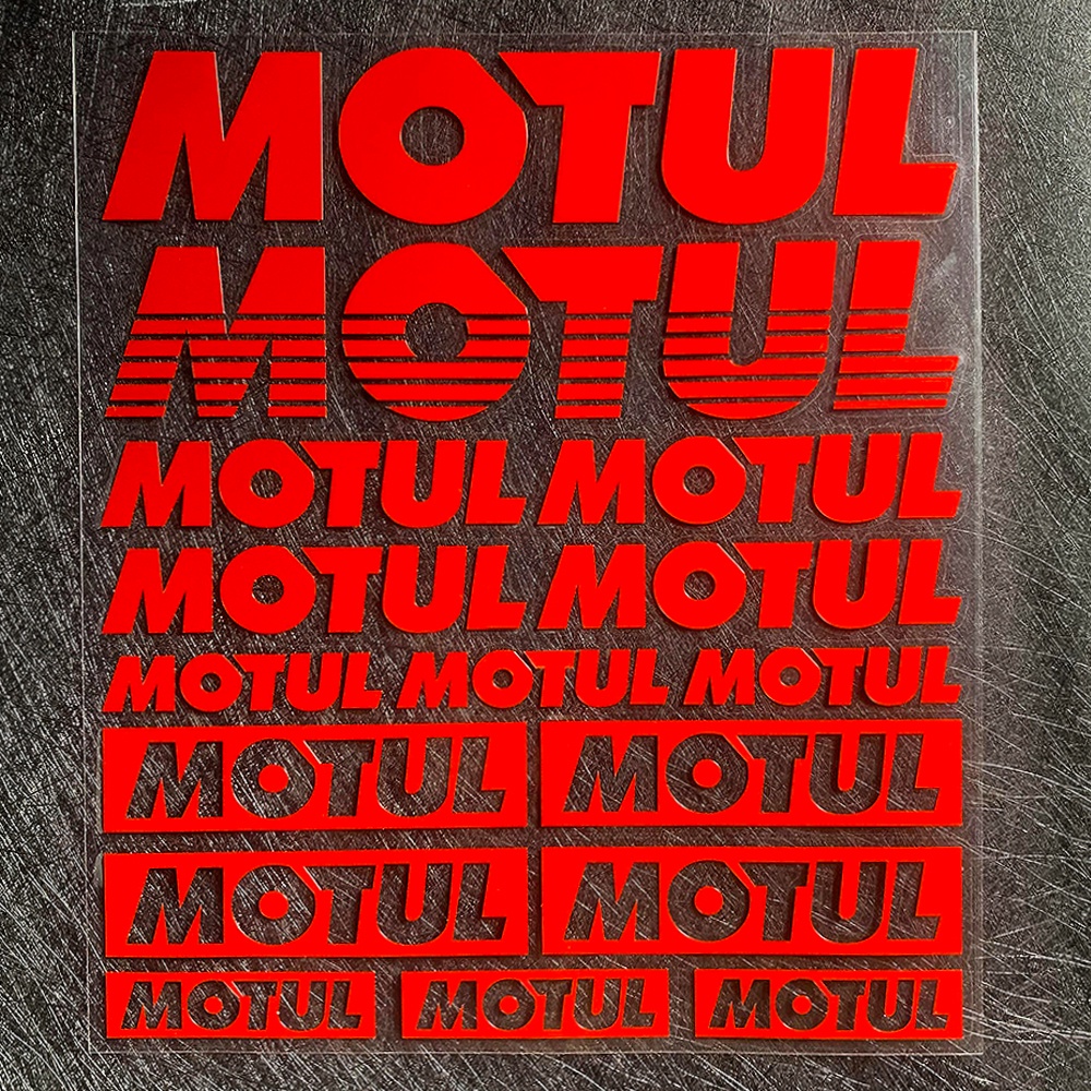 Stiker Reflektif Motif Logo MOTUL Untuk Helm Motor