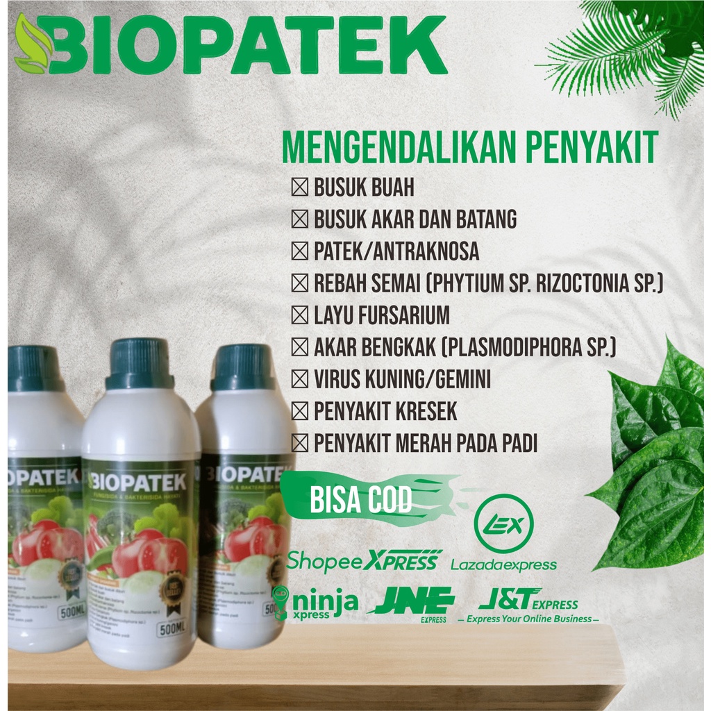 BIOPATEK BAKTERISIDA Obat Virus Kuning Gemini & Keriting Daun Cabe, Terong, Kacang Panjang, Tomat dl