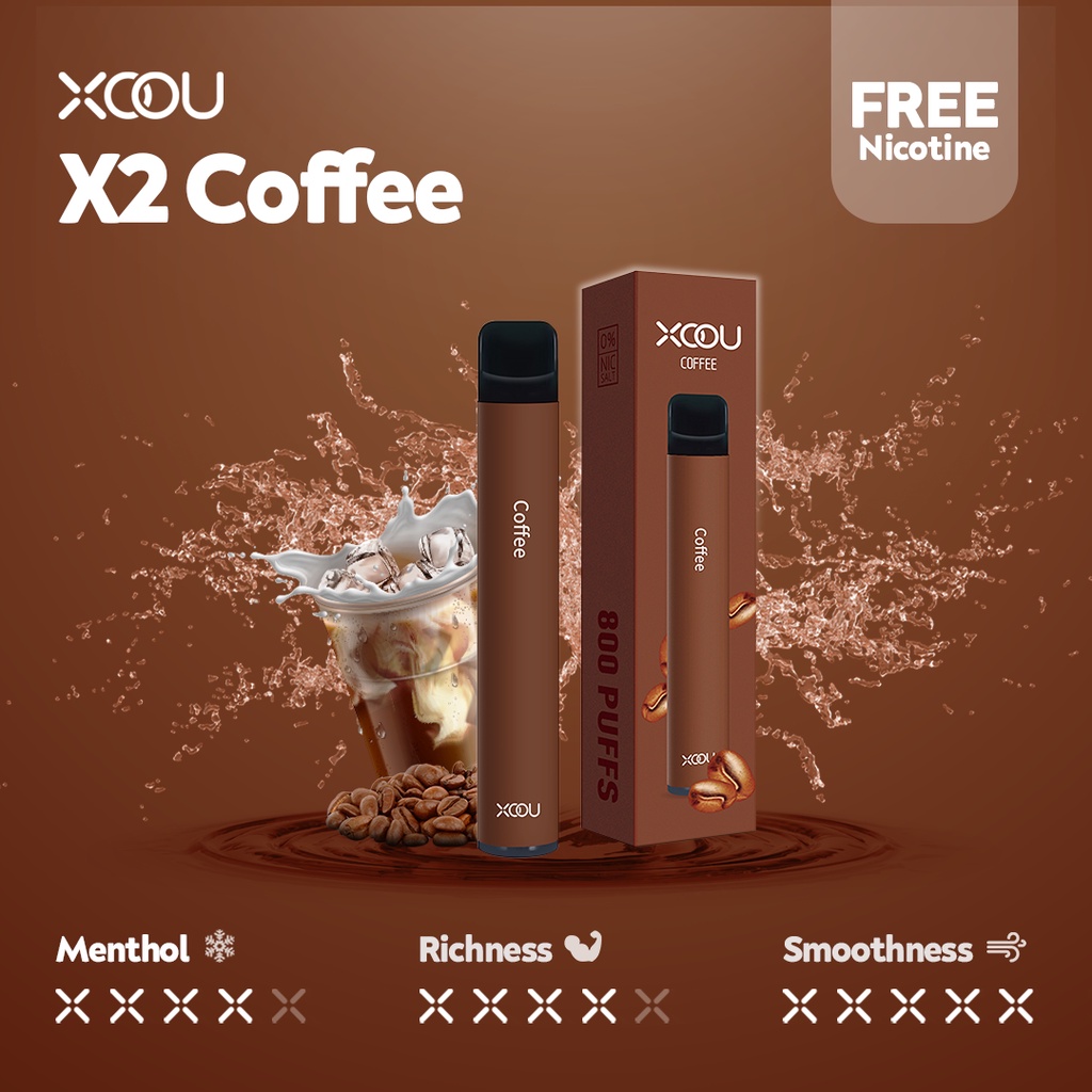 XOOU X2 Disposable Pods 0% Nicotine - Coffee