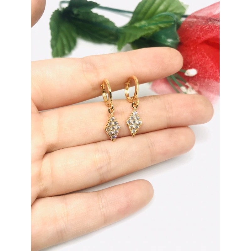 anting jepit permata emas