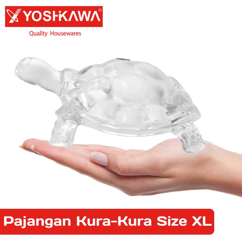 

YOSHIKAWA Pajangan Kaca Bening Kura-Kura Pajangan Kuya EVL-XL-826-XL