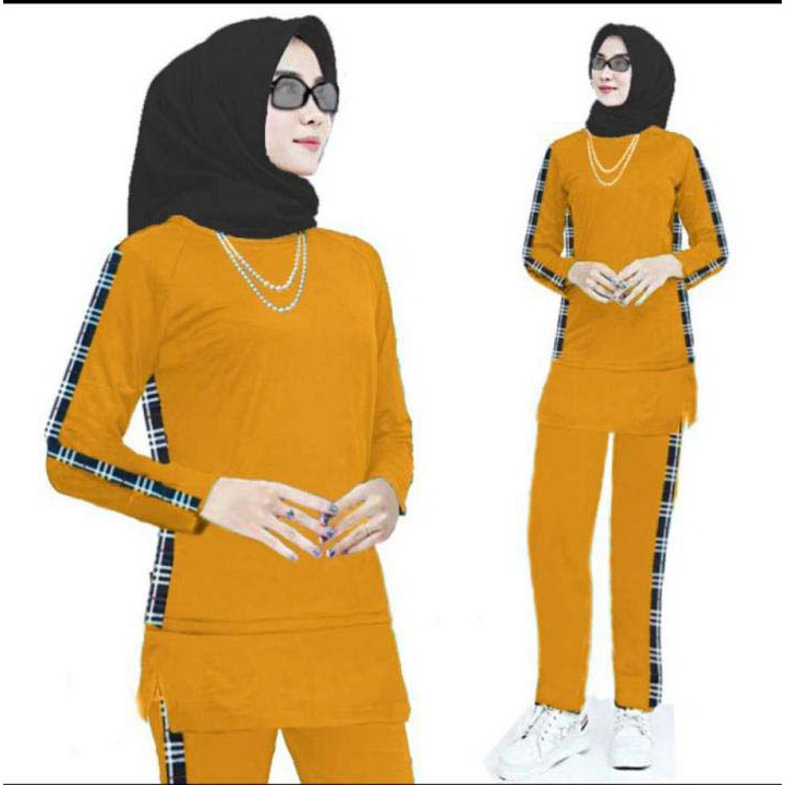 LVB Setelan Training Wanita Muslim YOVI /Uk.L-XL-XXL -3XL/VIO/Track Suit Wanita/Setelan Olahraga Wanita/Set Senam Perempuan Muslimah BRBRY/ LAVEBEL