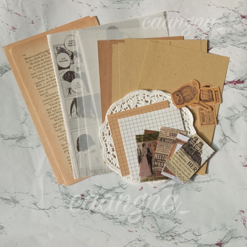 

55 pcs Bullet Journal Kit/Jurnal Kit Vintage / Vintage / journal kit