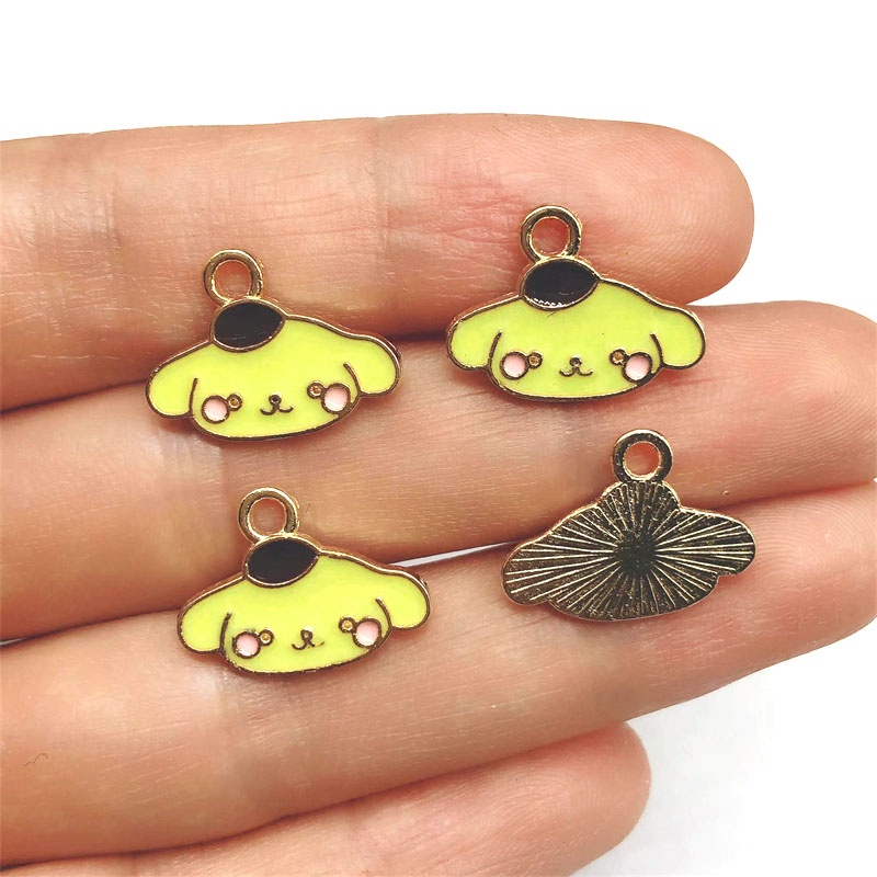 4pcs Liontin Enamel Bentuk Hewan Kuda Monyet Beruang Bahan Alloy Charms