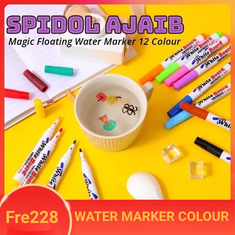 

SPIDOL AJAIB / MARKER MENGAPUNG DI AIR / WARNA ISI 12pcs