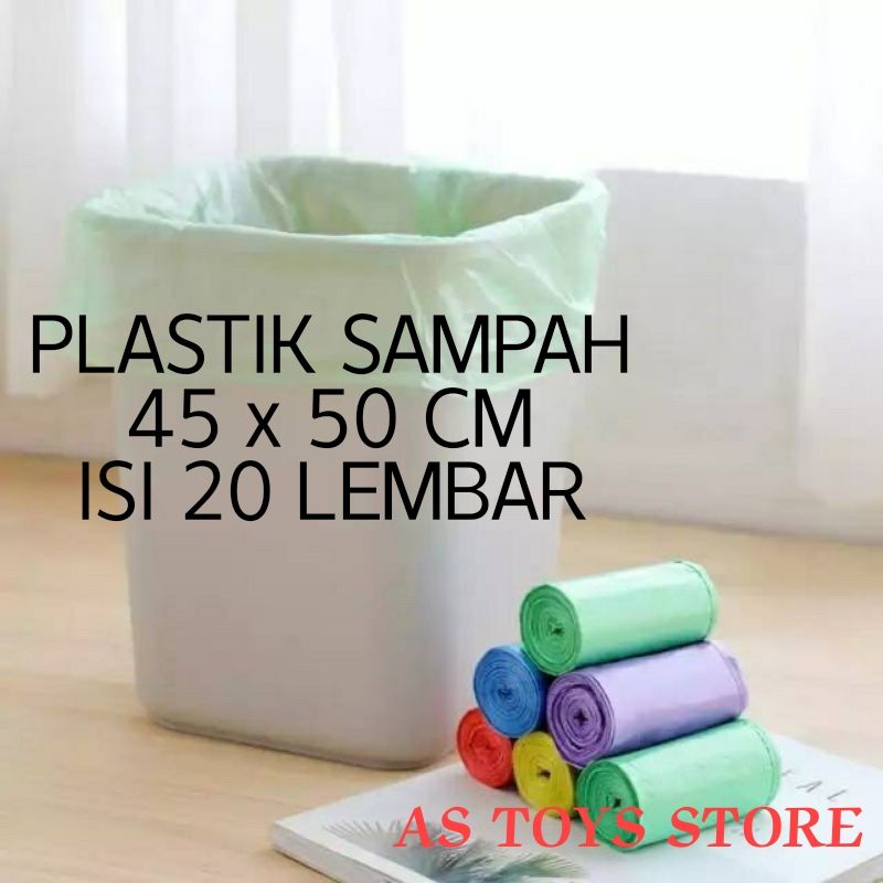 Kantong plastik sampah roll 45x50cm isi 20 lembar