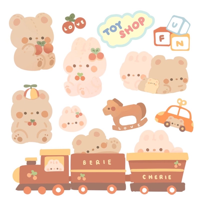 

Sticker Baby Bear Toy Shop