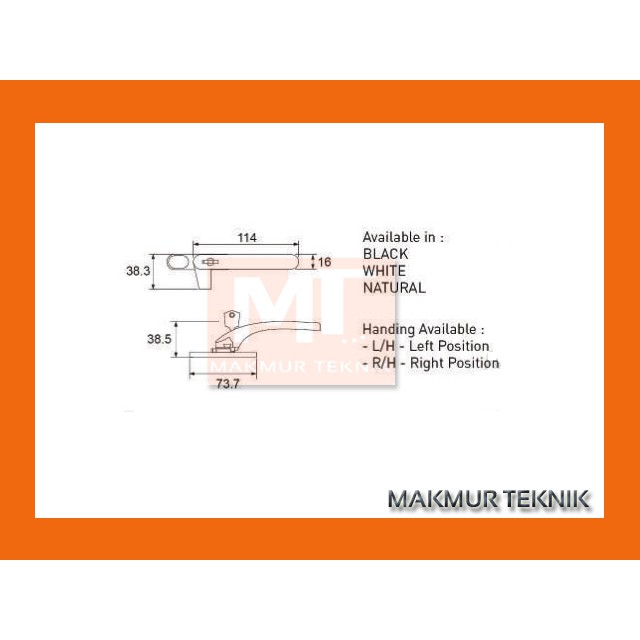 HANDLE JENDELA Plus KUNCI - RAM BUNCIS - RAMBUNCIS Dekson CH 429