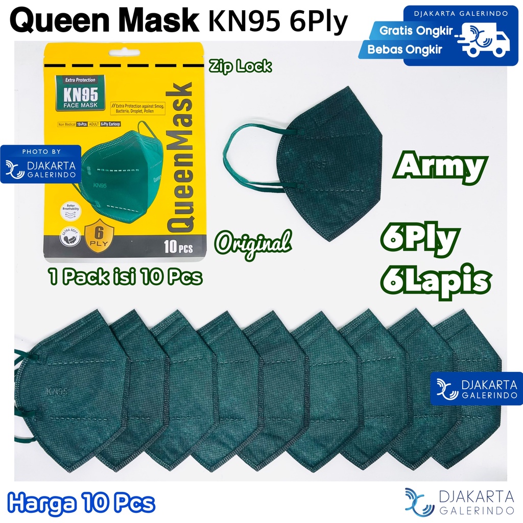 Masker KN95 Original 6Ply QUEEN Mask Original isi 10 Pcs