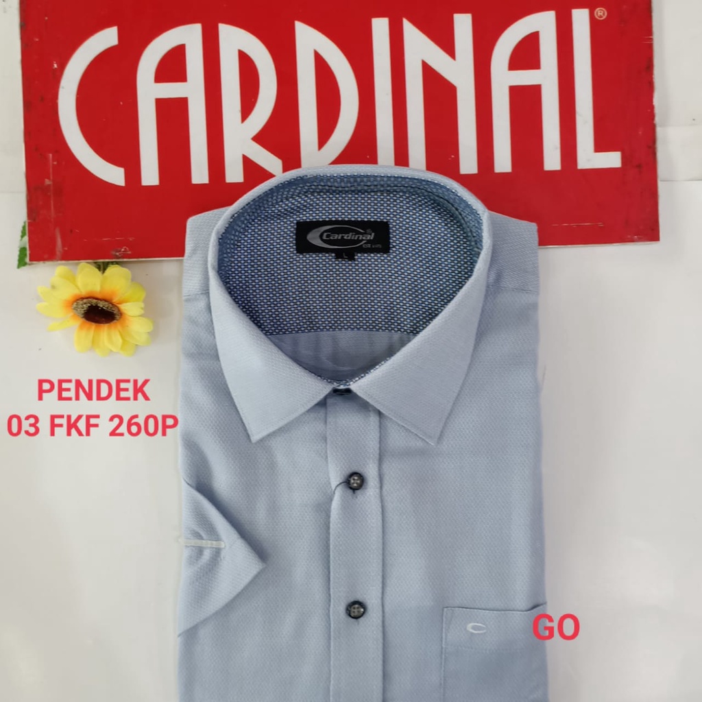 gof M-L CARDINAL KEMEJA FORMAL PENDEK RegularFit Pakaian Kemeja Kerja Pria Kantor Acara Resmi Pakaian Wisuda Original KFM