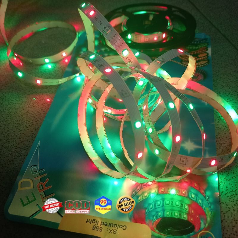 RGB LAMPU STRIP-LED strip RGB/Lampu hias/lampu kelap kelip