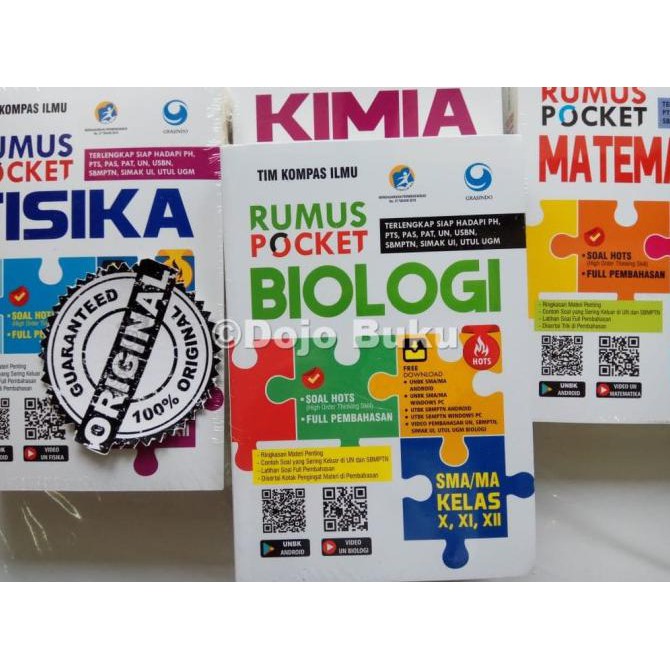 Rumus Pocket Biologi SMA Kelas X, XI, XII (Tim Kompas Ilmu)