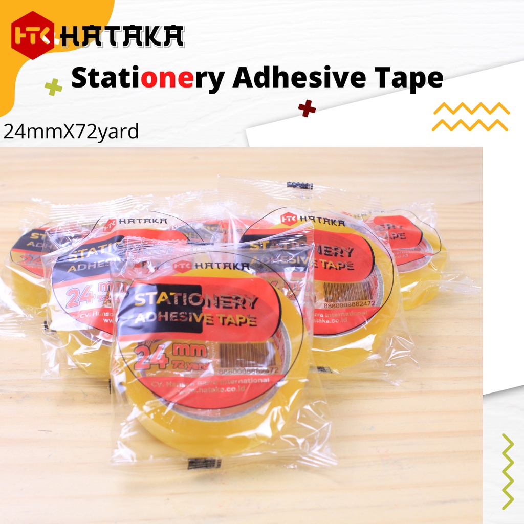 

ISOLASI SOLASI Stationery Adhesive Tape 24mmX72 yard HATAKA 1pcs