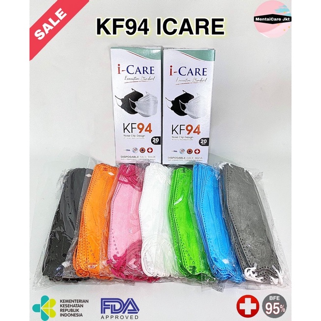 Masker KF94 evo i-Care 3D Stereoscopic Fish isi Medical Grade icare