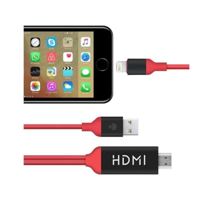 Kabel Lightning to HDMI HDTV Video Cable iPhone iPad iPod