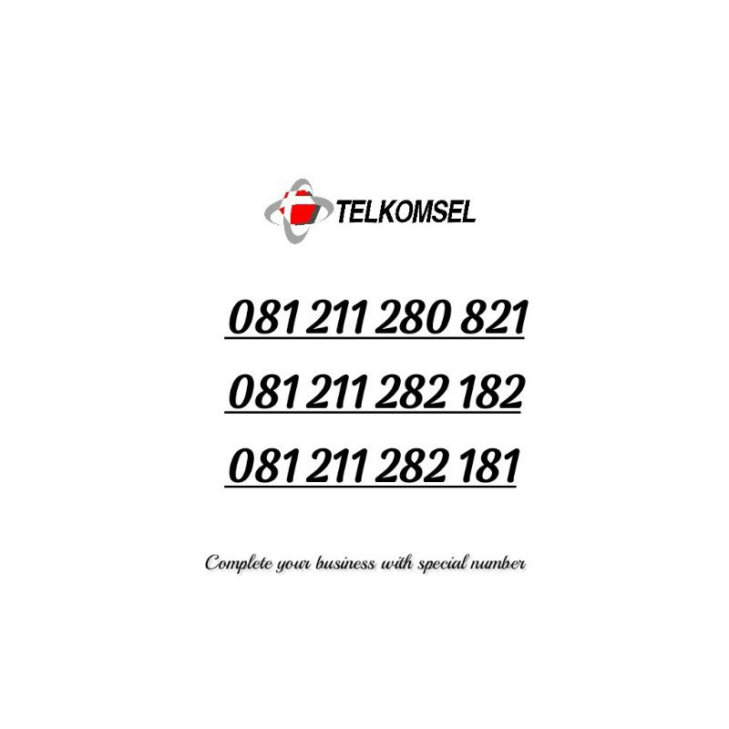 Nomor cantik kartu perdana telkomsel simpati 3 varian 4 varian minimalis simple