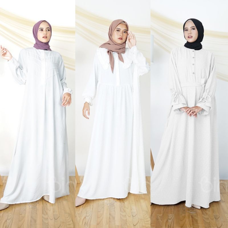 BINTI GAMIS PUTIH JUMBO LD 140 XXXXL