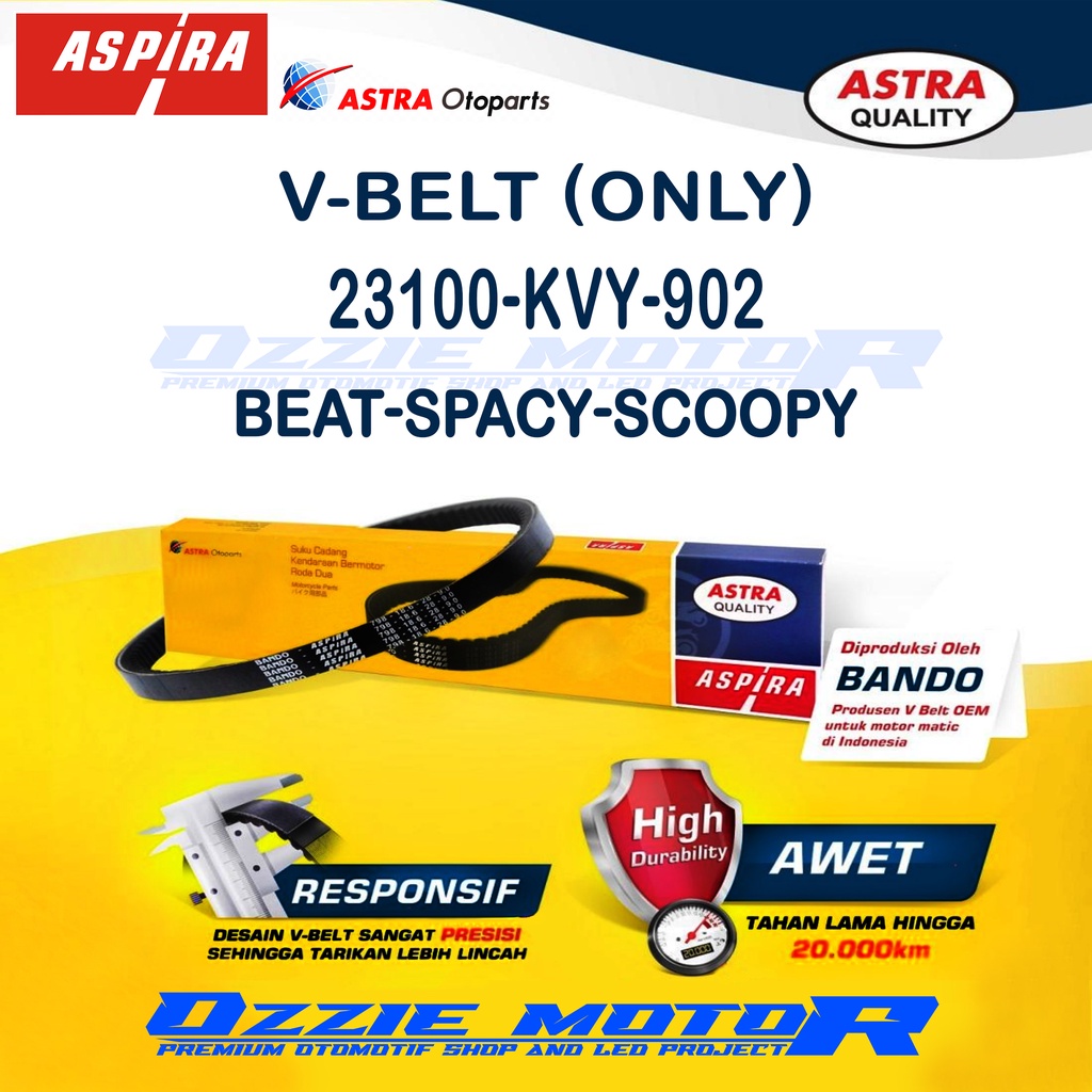 VANBELT V-BELT ASPIRA 23100-KVY-902 MOTOR BEAT SPACY SCOOPY