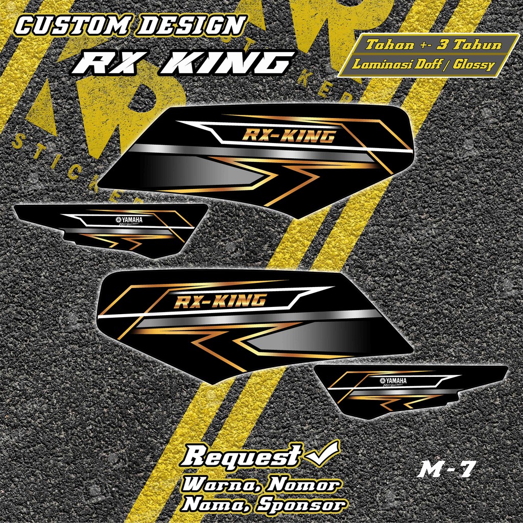 Striping Rx King Custom desain , Sticker Rx king Variasi Request Desain decal rx king M7