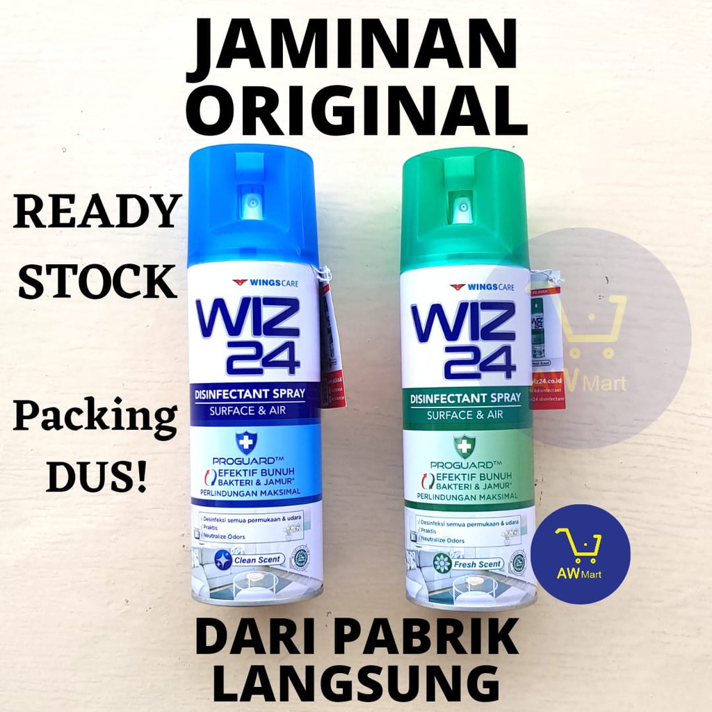 DISINFEKTAN WIZ 24 300ML SPRAY AEROSOL - DESINFEKTAN WIZ 24 AEROSOL (DARI PABRIK LANGSUNG)²