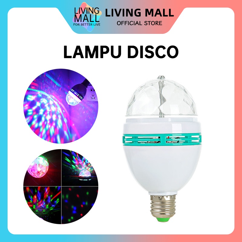 Jual Lampu DISCO/LED Fitting Putar otomatis disko warna-warni RGB