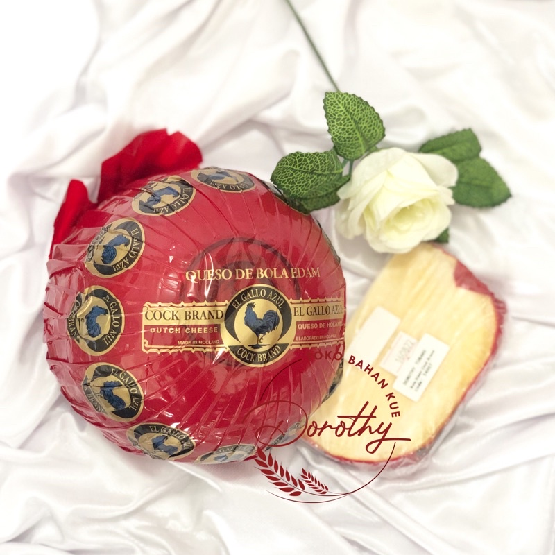 

KEJU BOLA EDAM AYAM EMAS / COCK BRAND REPACK ±150 GRAM