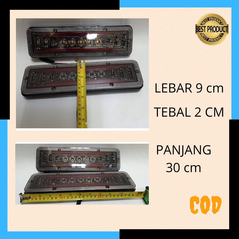 Lampu stop lamp 12 24 volt mobil pick up truk grandmax futura dfsk traga ertiga canter fuso elf runing sein berjalan terbaru