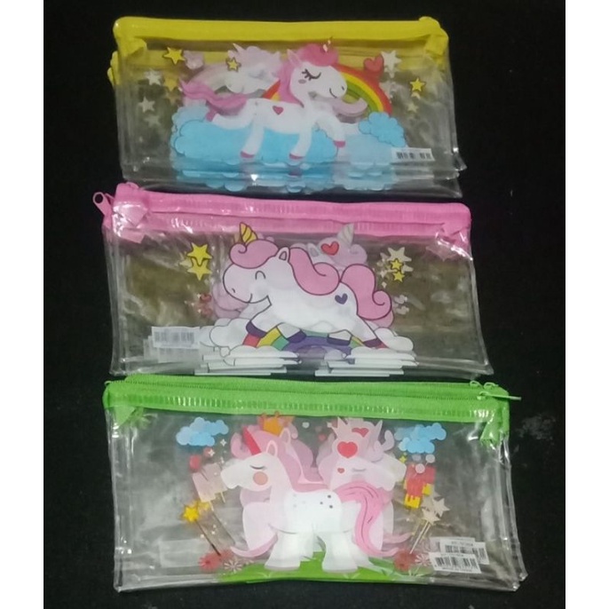 

Dompet Pensil Kosmetik Bahan Plastik Mika 19x10
