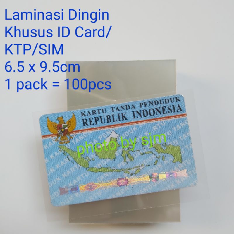 Laminasi Dingin Khusus ID Card/KTP/SIM