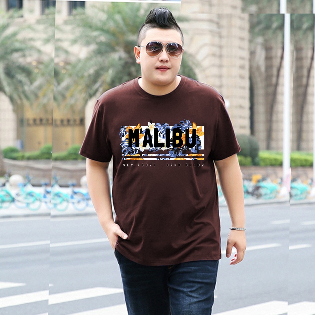 Baju Kaos Pria Jumbo Malibu Miami Tshirt Bigsize XL XXL Distro DTF