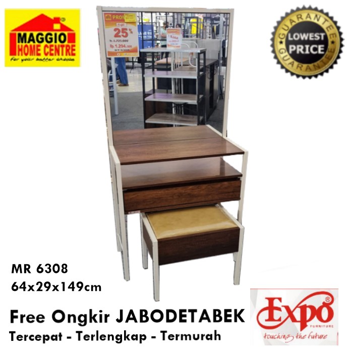 MEJA RIAS MINIMALIS - MEJA MAKEUP KACA - MAKEUP TABLE - DT 6308 - EXPO