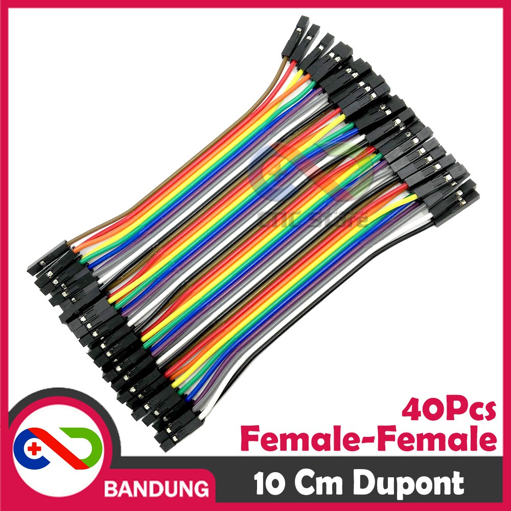 40PCS JUMPER CABLE KABEL 10CM FEMALE TO FEMALE DUPONT