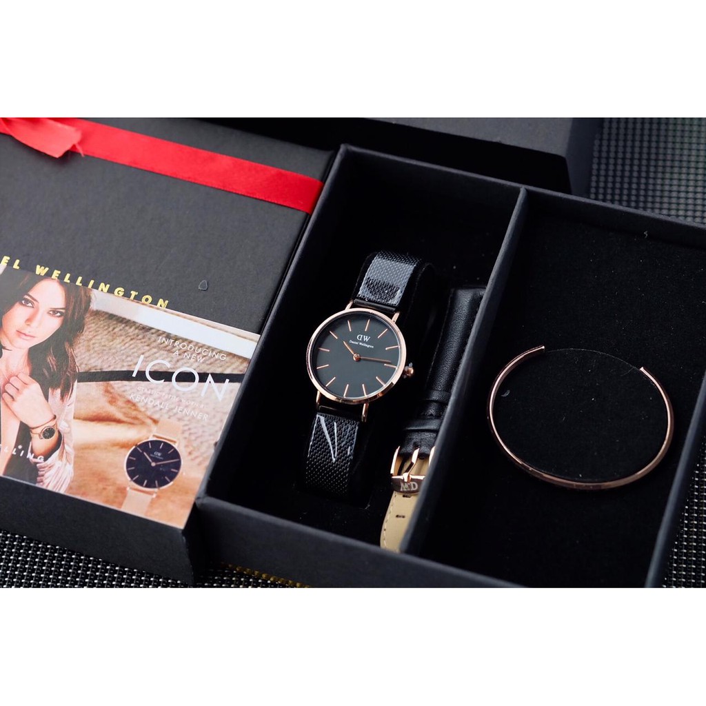 Jam Tangan Wanita Cewek DW Daniel Wellington Super Rantai Full Set
