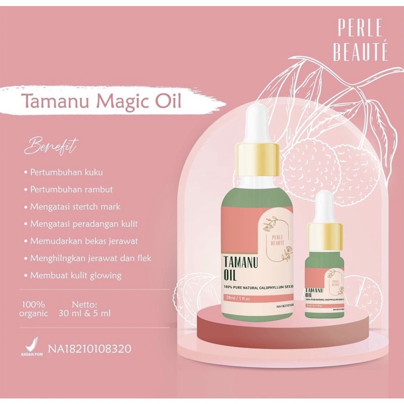 READY LANGSUNG KIRIM! TAMANU OIL BY PERLE BEAUTY 5ML BPOM TAMANU OIL MINYAK TAMANU BY PEARL BEAUTE BEAUTY  PEARLBEAUTYS