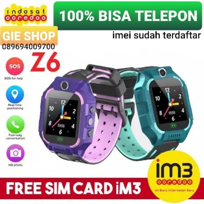 smartwatch SPIDERMAN jam tangan anak z6 imoo imo aimo tahan air - Kuning