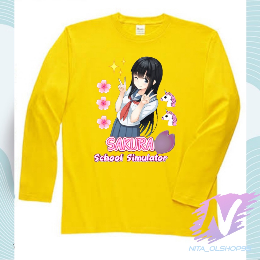 baju kaos anak sakura school simulator chibi kaos lengan panjang