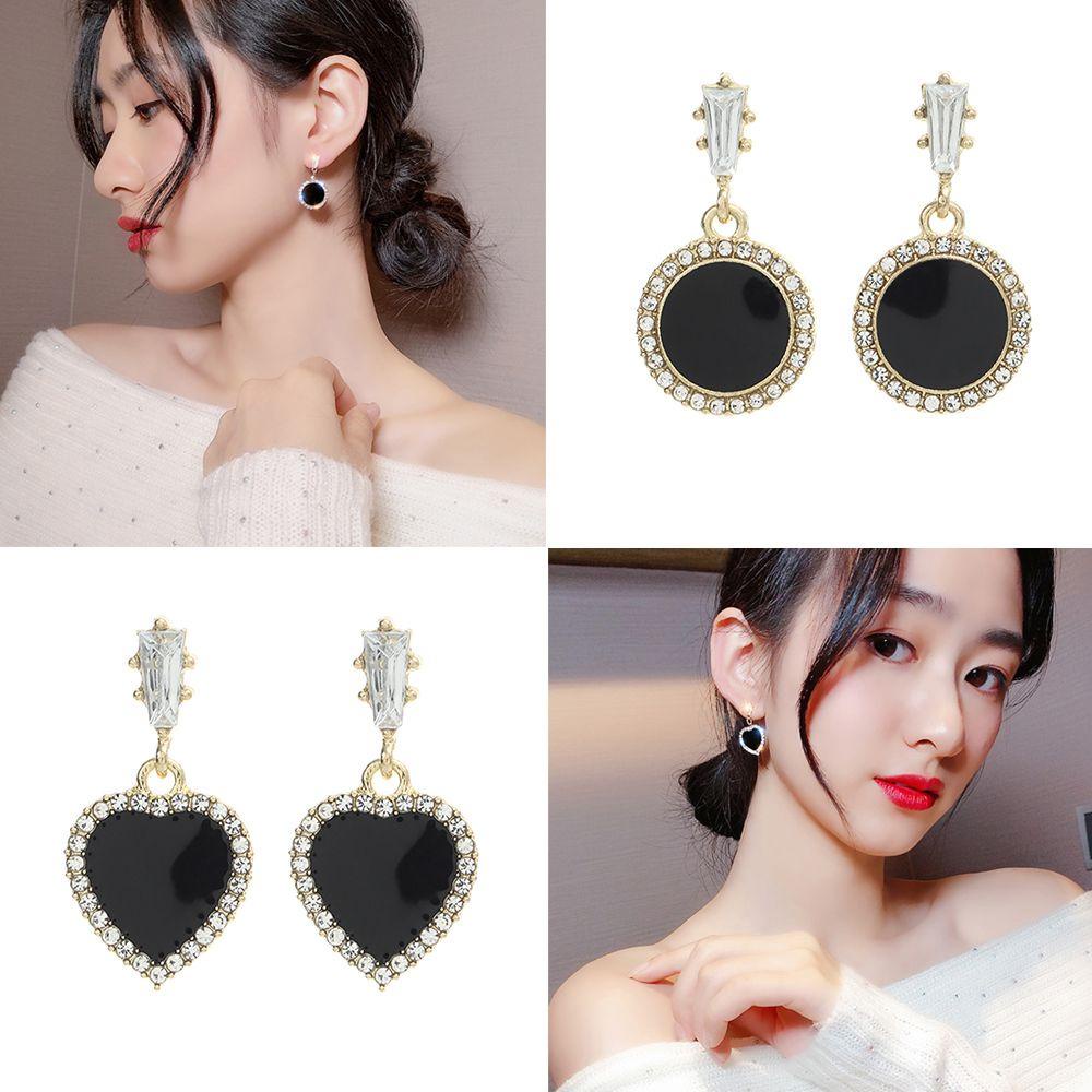 Nanas Berlian Imitasi Geometris Drop Earrings Kepribadian Perhiasan Elegan S925 Anting Geometris