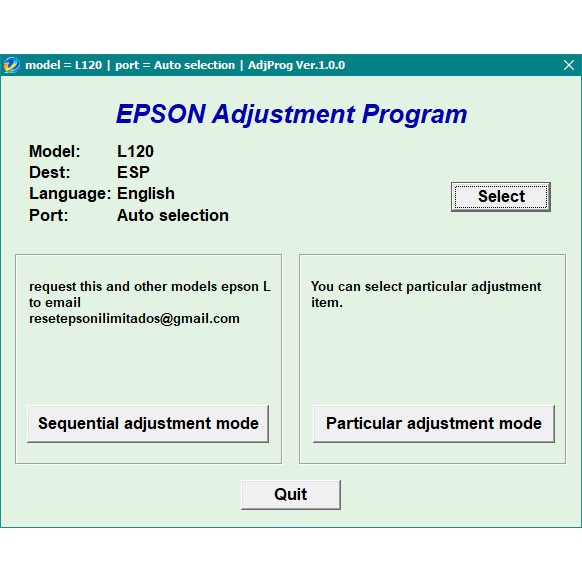 L3150 epson adjustment program