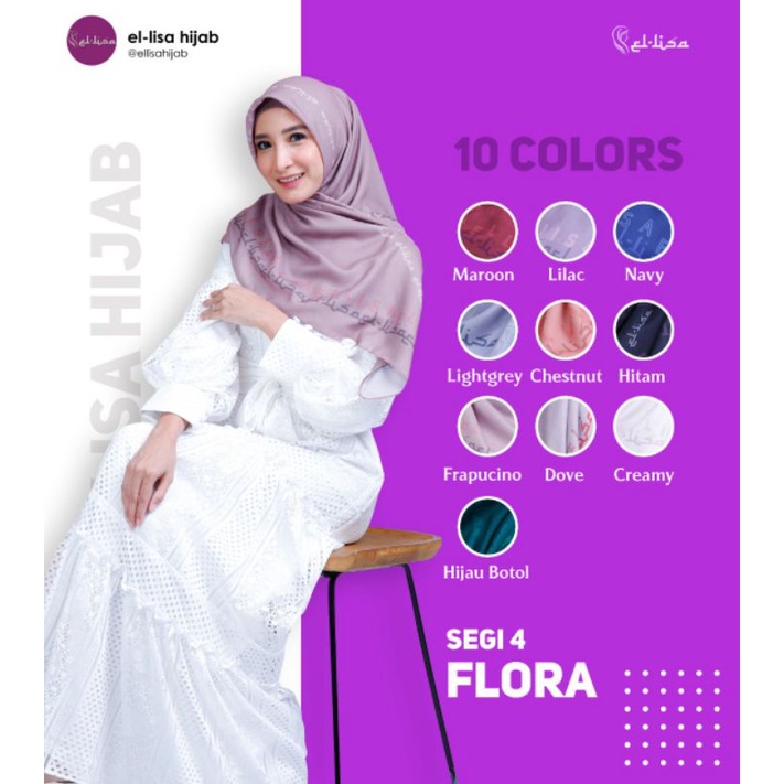 Segiempat Flora ORI Ellisa Hijab