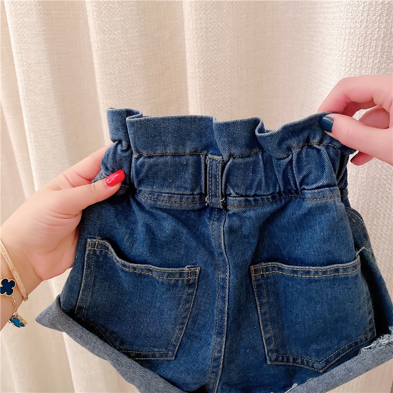 Untuk 1-12T Jeans Celana Anak Perempuan Pendek Fashion Cewek Denim Jins Pinggang Tinggi Gadis Shorts