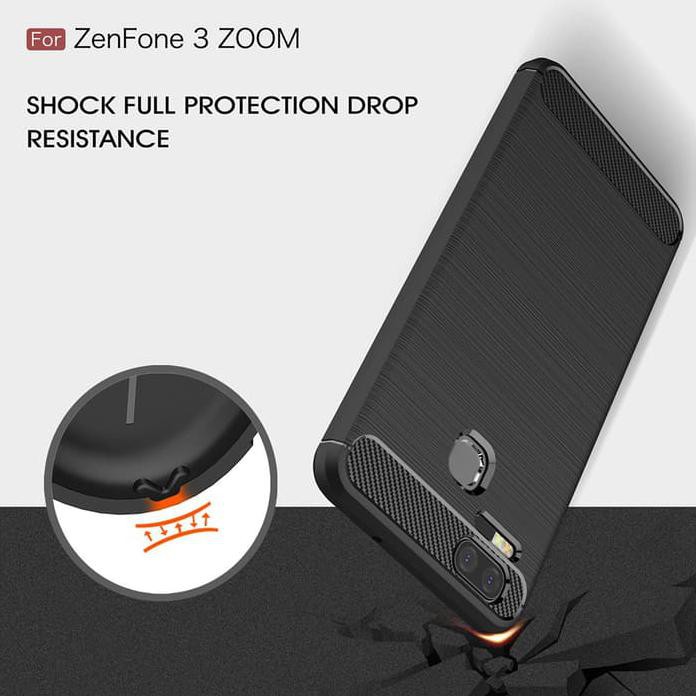 Fiber Line Asus Zenfone 3 Zoom S Ze553Kl Case Casing Cover Carbon Hp
