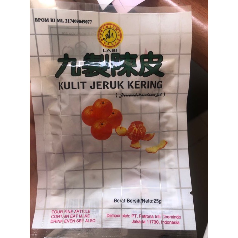 LABI Kulit jeruk Kering/ Manisan jeruk/ asinan jeruk/ Permen Jeruk 25g