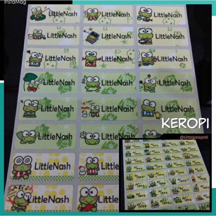 

Murah Sticker Label Nama Waterproof - Keropi Limited