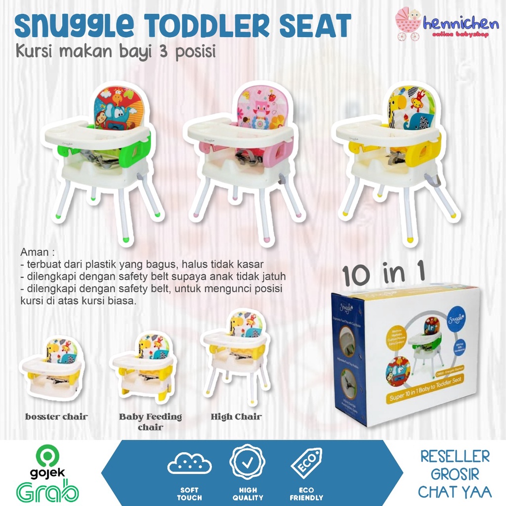 CROWN SNUGGLE BABY BOOSTER TO TODDLER SEAT 10 IN 1 KURSI MAKAN BAYI BISA 3 POSISI