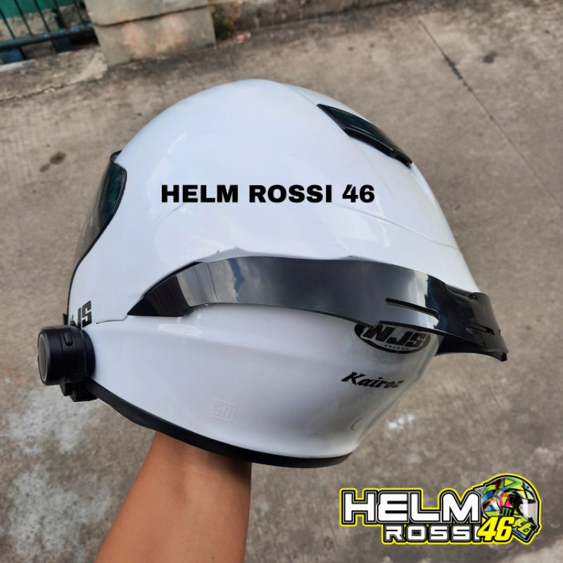 Spoiler Helm NJS KAIROZ Kairos Solid Putih Motif Polos Hitam dan Bening / sudah termasuk 3m tinggal pasang