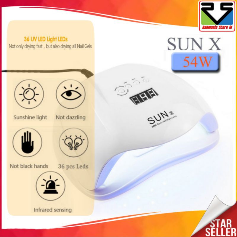 Pengering Kutek Kuku Nail UV Lamp 54W - Sun X
