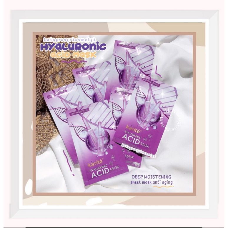 ECER!!!MASKER SHEET MASK HYALURONIC ACID KARITE NO.1154