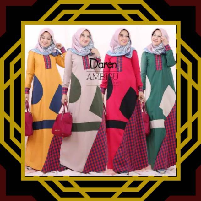FASHION 2022  DAREN ☑️ GAMIS REAL PICT ORIGINAL AMBIGU IRWINOV BUTIK BAJU LEBARAN MURAH